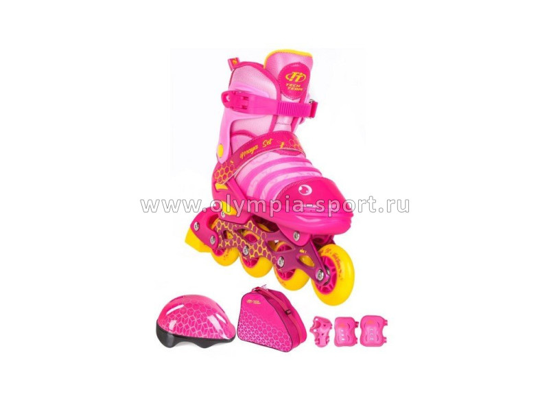Набор TT Maya Set (коньки, защита, шлем) цв.розовый p.30-33 (S)