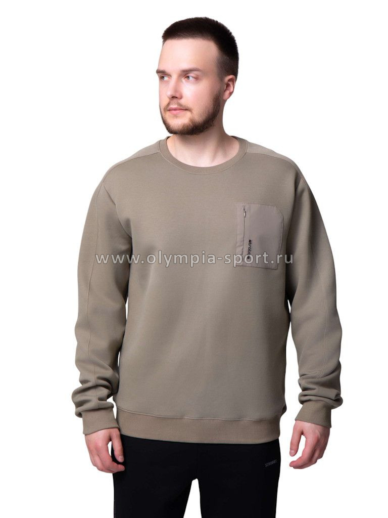 Свитшот мужской Strobbs E2399-24 серо-зеленый