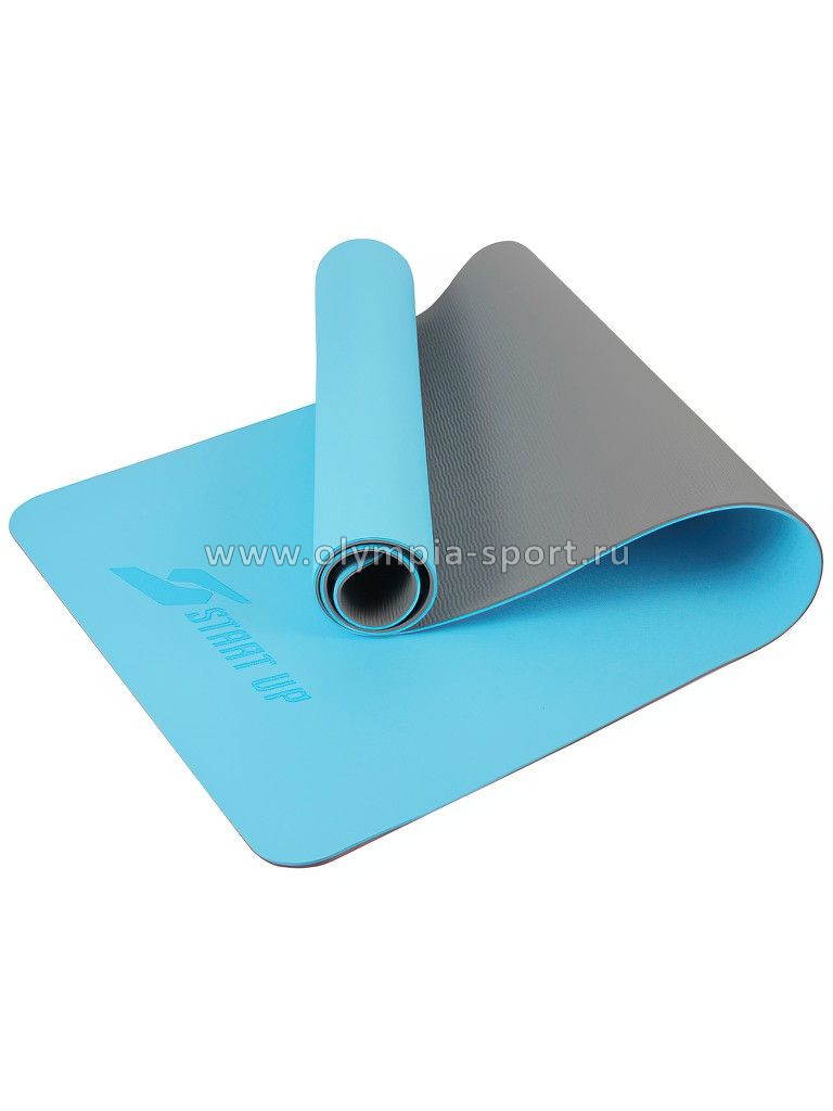 Коврик для фитнеса и йоги Start Up TPE ZH-01 Blue/Gray р183х61х0,6см