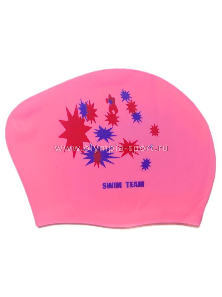 Шапочка для плавания Swim Team KW-S, для длинных волос, звезды