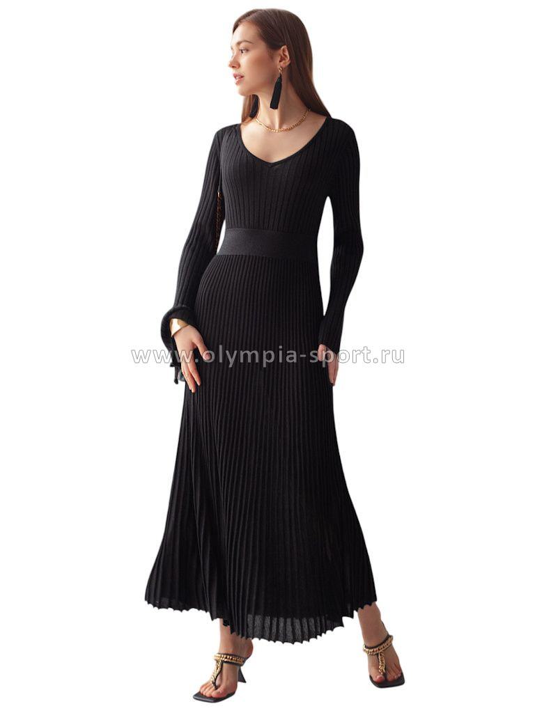 Платье вязаное женское Vilatte D32.102 черный